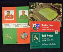 1974 British Lions v South Africa rugby programmes to include 2nd Test Match  played 22nd June at