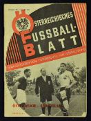 International match football programme 1955 Austria v Scotland in Vienna 19 May 1955, 64 pages,