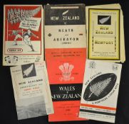 1953/54 New Zealand "All Blacks" Rugby Tour to the UK Welsh programmes to include vs Wales, vs