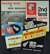 4x 1977 British Lions v New Zealand rugby programmes to incl 1st, 2nd 3rd 4th test matches