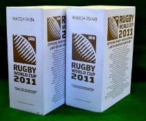 2011 Rugby World Cup Programmes within presentation boxed set of 48 official match programmes to