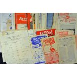 Selection of Reserve match football programmes from 1940s to 1960s with some more modern issues.