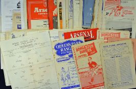 Selection of Reserve match football programmes from 1940s to 1960s with some more modern issues.