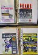 Chester football programme collection to include home and away issues in the Football League Cup,