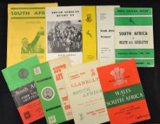 1960/61 South Africa Rugby tour to the UK Welsh programmes to include vs Wales, vs Ebbw Vale and