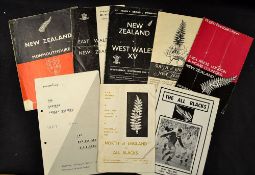 1967 New Zealand Rugby Tour to UK and Canada rugby programmes featuring tour programme with