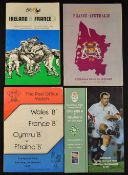 3x France rugby programmes (H&A) from 1975 onwards to incl 1975 v Ireland B in Dublin, 1982 v