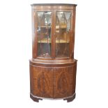 MAHOGANY CORNER DISPLAY CABINET