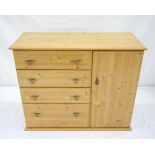 WAXED PINE SIDE CABINET