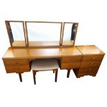 MEREDEW TEAK MIRROR BACK DRESSING TABLE