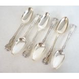 SET OF SIX EARLY VICTORIAN SILVER TABLE