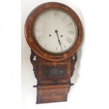 19th CENTURY CONTINENTAL WALNUT AND INLAID WALL CLOCK *** WITHDRAWN***
the circular dial with a