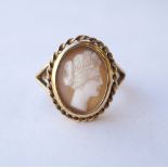 VICTORIAN HARDSTONE CAMEO DRESS RING