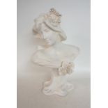 ART NOUVEAU STYLE PLASTER BUST OF A GIRL