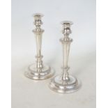 PAIR OF VINTAGE SILVER PLATED CANDLESTIC