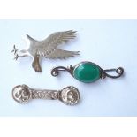 SILVER OLA MARIE GORIE BROOCH
in the form of an eagle,