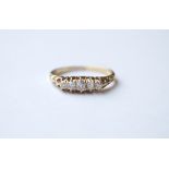 DIAMOND FIVE STONE DRESS RING
set in eighteen carat gold, ring size L-M,