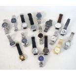 COLLECTION OF GENTLEMEN'S WRISTWATCHES
mainly stainless steel examples,