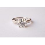 IMPRESSIVE CERTIFIED DIAMOND SOLITAIRE RING
the round brilliant cut diamond weighing 1.