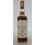 MACALLAN 18YO - 1978
1 bottle.  Macallan 18 Year Old Single Malt Scotch Whisky.  OB.  70cl.