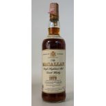 MACALLAN 18YO - 1979
1 bottle.  Macallan 18 Year Old 1979 Vintage Single Malt Scotch Whisky.  OB.