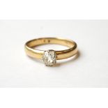 DIAMOND SOLITAIRE RING
on eighteen carat gold shank, the diamond approximately 0.