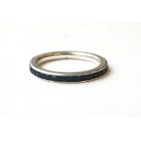 SAPPHIRE ETERNITY RING
in platinum, the shank marked '900',