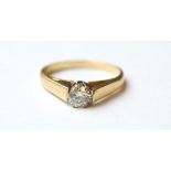 DIAMOND SOLITAIRE RING
on eighteen carat gold shank,