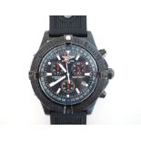 GENTLEMAN'S REPLICA BREITLING WRISTWATCH
the dial with luminous baton markers and hands,