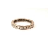 DIAMOND ETERNITY RING
in unmarked gold,