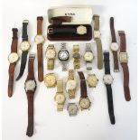 COLLECTION OF VINTAGE GENTLEMAN'S WRISTWATCHES
including Roamer, Tyma, Oris, Cronel, Avalon, J.W.