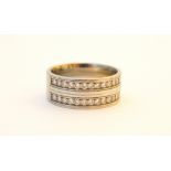 DIAMOND HALF ETERNITY RING
the two rows of diamonds totalling approximately 0.