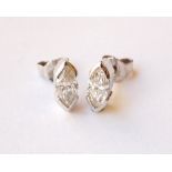 PAIR OF MARQUISE DIAMOND SOLITAIRE EARRINGS
the diamonds totalling approximately 1ct,