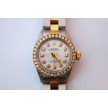 LADY'S ROLEX OYSTER PERPETUAL DIAMOND,