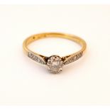 DIAMOND SOLITAIRE RING
the central round cut diamond approximately 0.