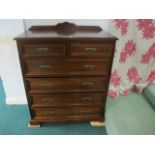 A MAHOGANY CHEST the rectangular top abo