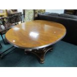 A VICTORIAN MAHOGANY POD TABLE the oval