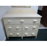 A WHITE PAINTED CHEST the rectangular to