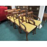 A SET OF EIGHT REGENCY STYLE MAHOGANY DI