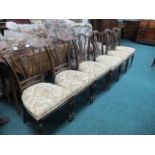 A SET OF SIX EDWARDIAN MAHOGANY DINING C