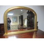 A VICTORIAN STYLE GILTWOOD OVERMANTLE MI