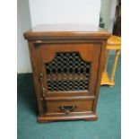 A MEXICAN HARDWOOD SIDE CABINET the rect