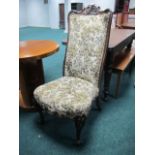 A VICTORIAN ROSEWOOD SIDE CHAIR the foli