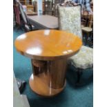 A GOOD ART DECO STYLE WALNUT TABLE of ci