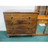 A VICTORIAN STAIN PINE CHEST the rectang