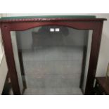 A MAHOGANY DISPLAY CABINET the gadrooned