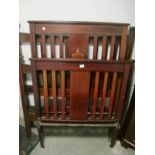 TWO PAIRS OF EDWARDIAN MAHOGANY AND SATINWOOD INLAID BED ENDS with side rails