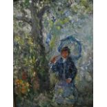 ALEXANDER CONTINENTAL SCHOOL 20TH CENTURY
Figure in a Landscape
Indistinctly Signed Lower