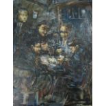 R ATTENBURY
Players 
Oil on Board
Signed Lower Right
41cm x 36cm