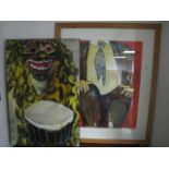 TOM BYRNE
African Mask with Drum
Oil on Board
Gately
Male Portrait
Mixed Media on Board